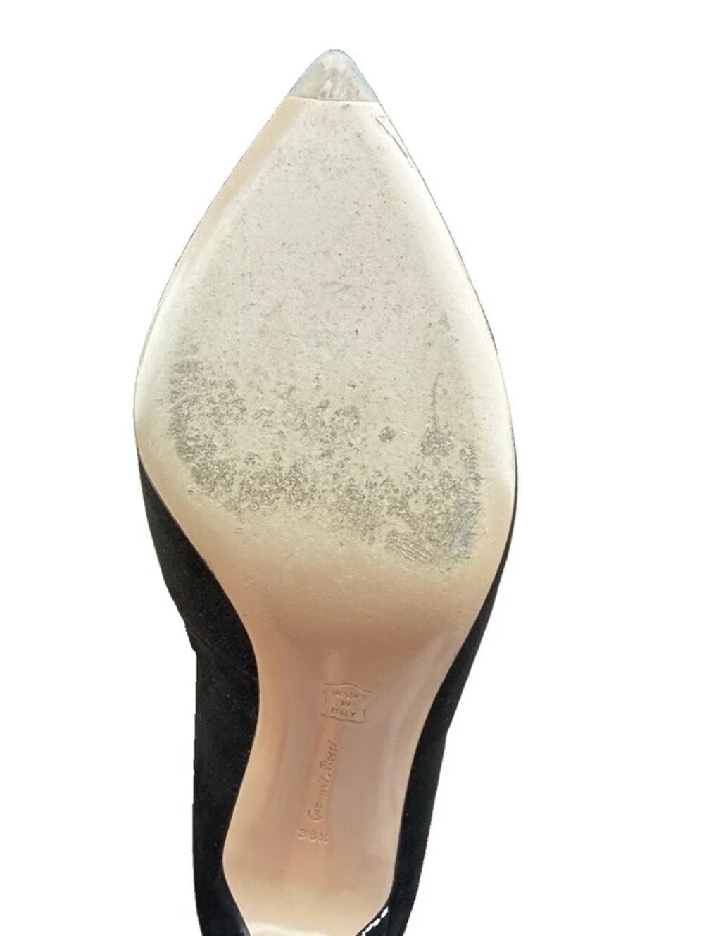 Gianvito Rossi Black Suede Stretch Strap Pointed Toe Pumps Heels EU 36.5 US 6.5